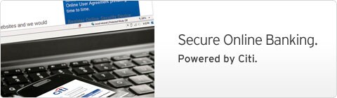 Secure Online Banking. Powered by Citi.