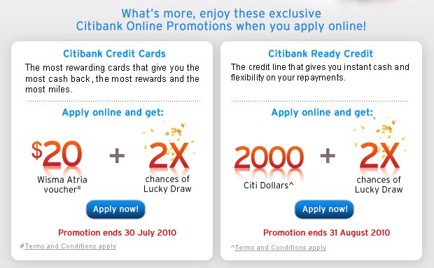 Citibank Credit Cards and Citibank Ready Credit