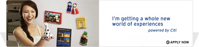 I'm getting a whole new world of experiences. powered by Citi