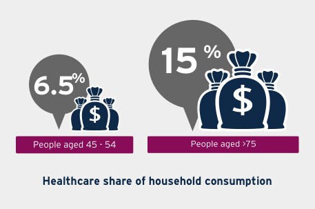 Healthcare share of household consumption