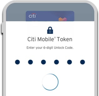 Image showing security features of Citi Mobile® App