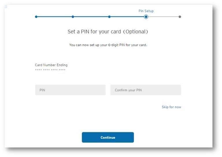 Set a PIN for your Card