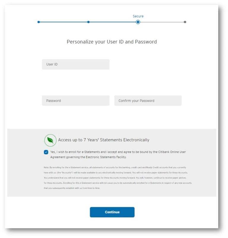 Personalize your User ID and Password