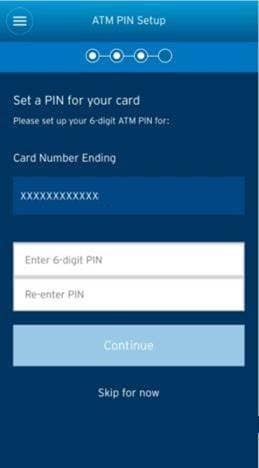 Enter your preferred PIN for your card