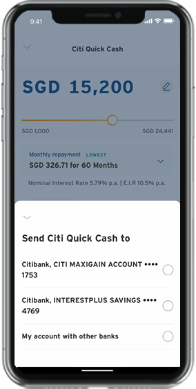 Get Citi Quick Cash Loan with Flexible Repay Plan - Citibank Singapore